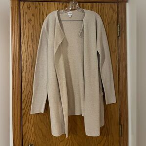 J. Crew Factory Light Tan Open Cardigan